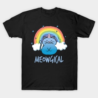 Blue cat unicorn T-Shirt